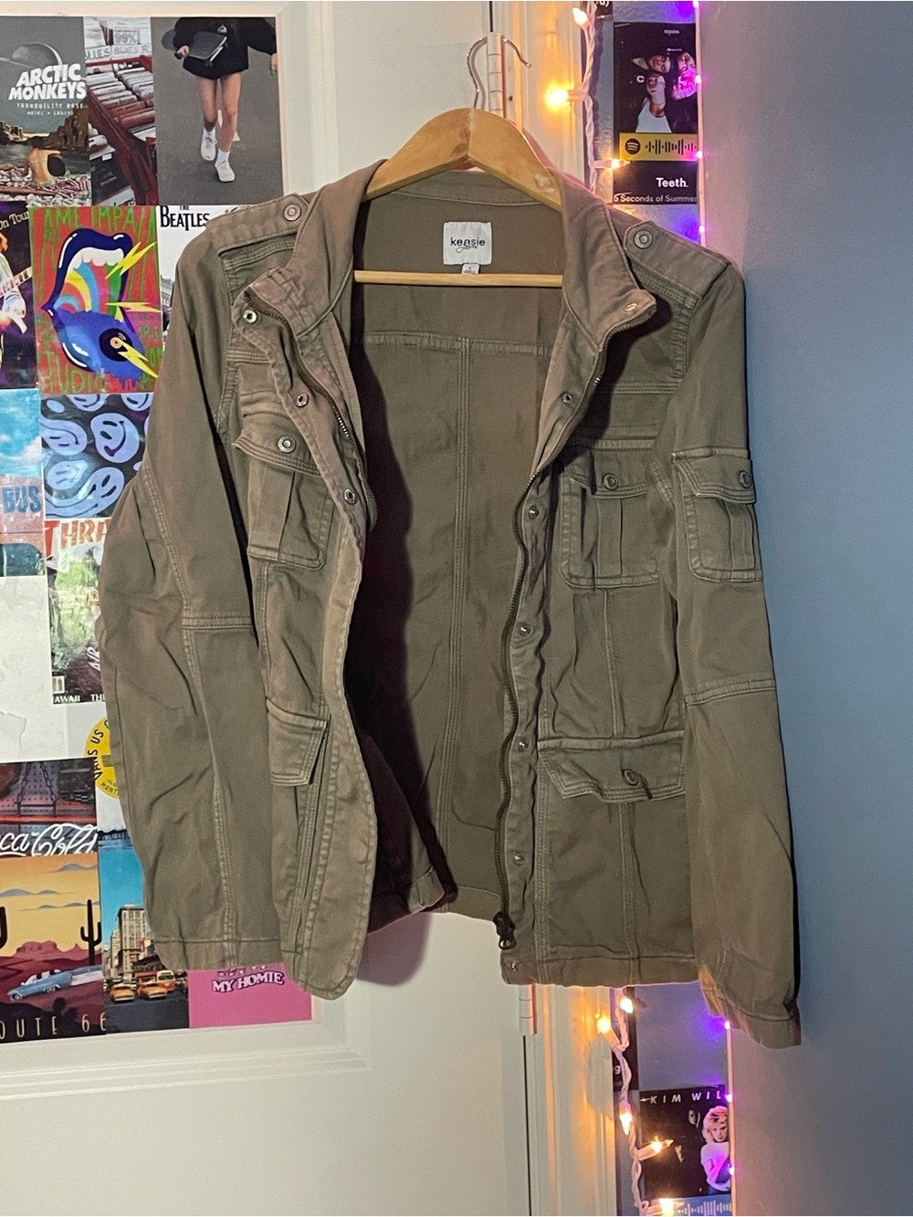 Kensie Olive Green Cargo Jacket